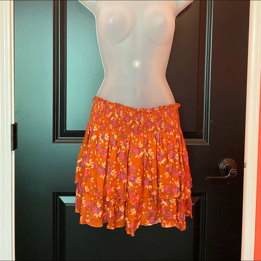Natural Life Layered Floral Skirt size M/L